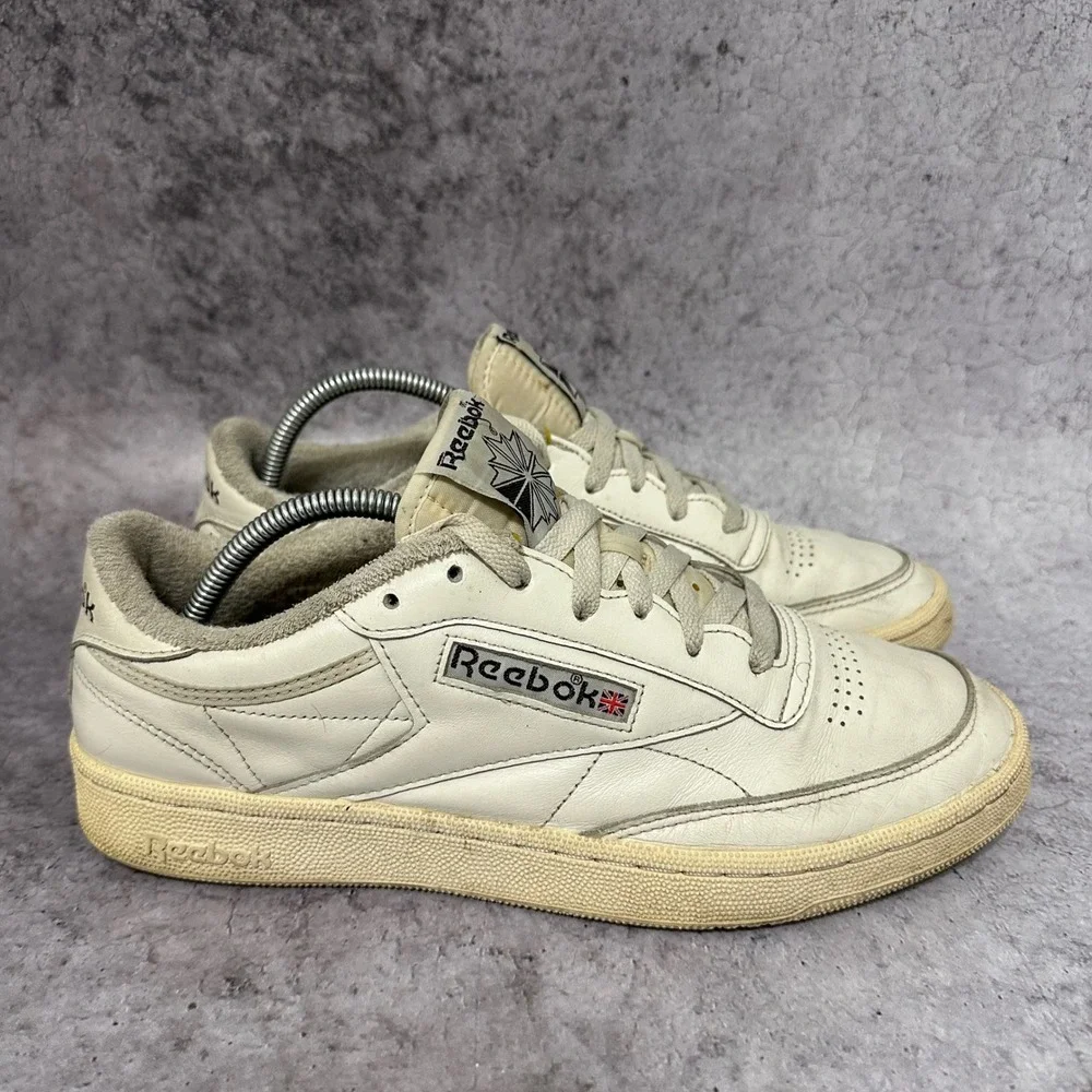 Reebok Club C 85 Vintage Made in USA Sneakers Mens 10.5 Chalk White Leather